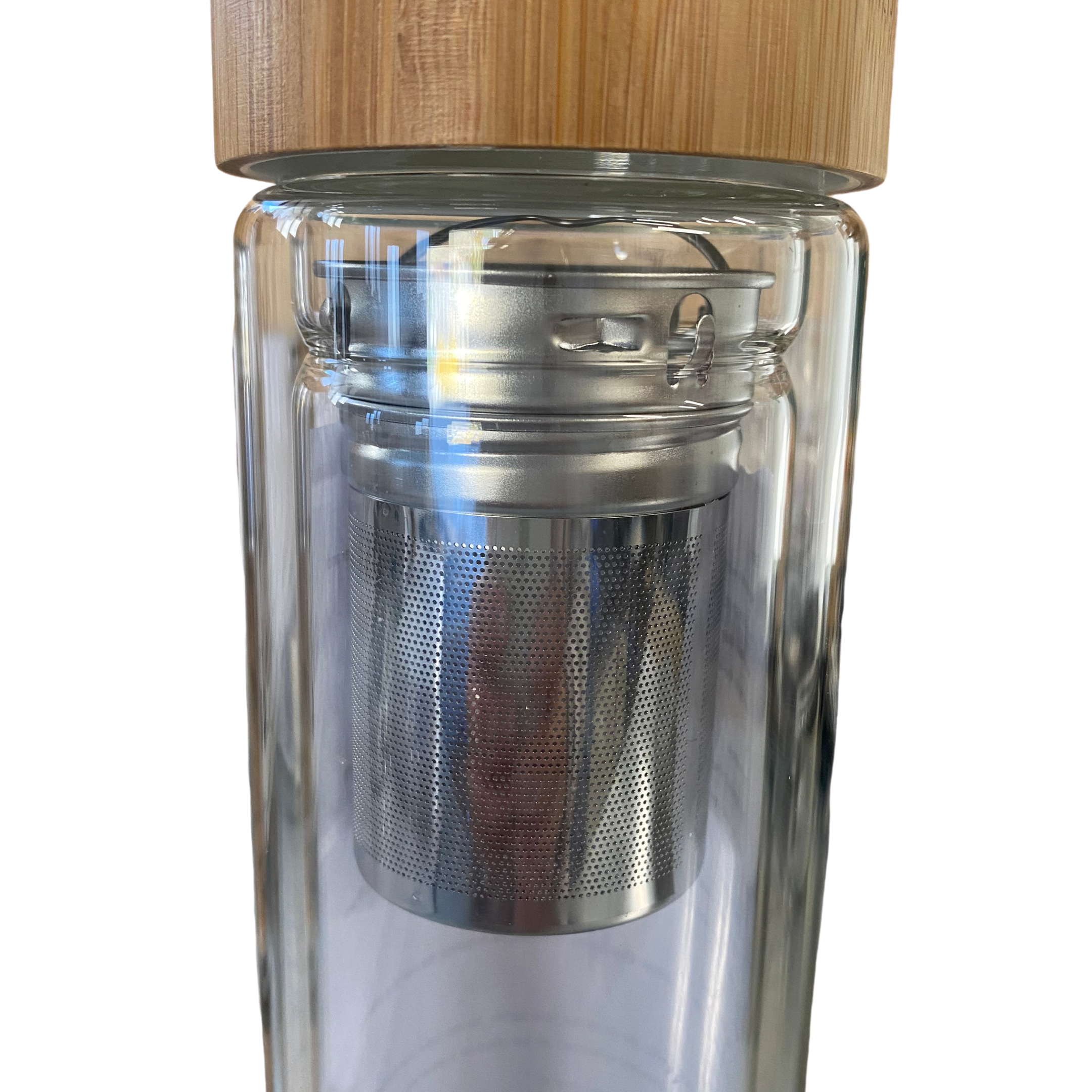 Glass Brew Tower - portable drink bottle brewer for tea.